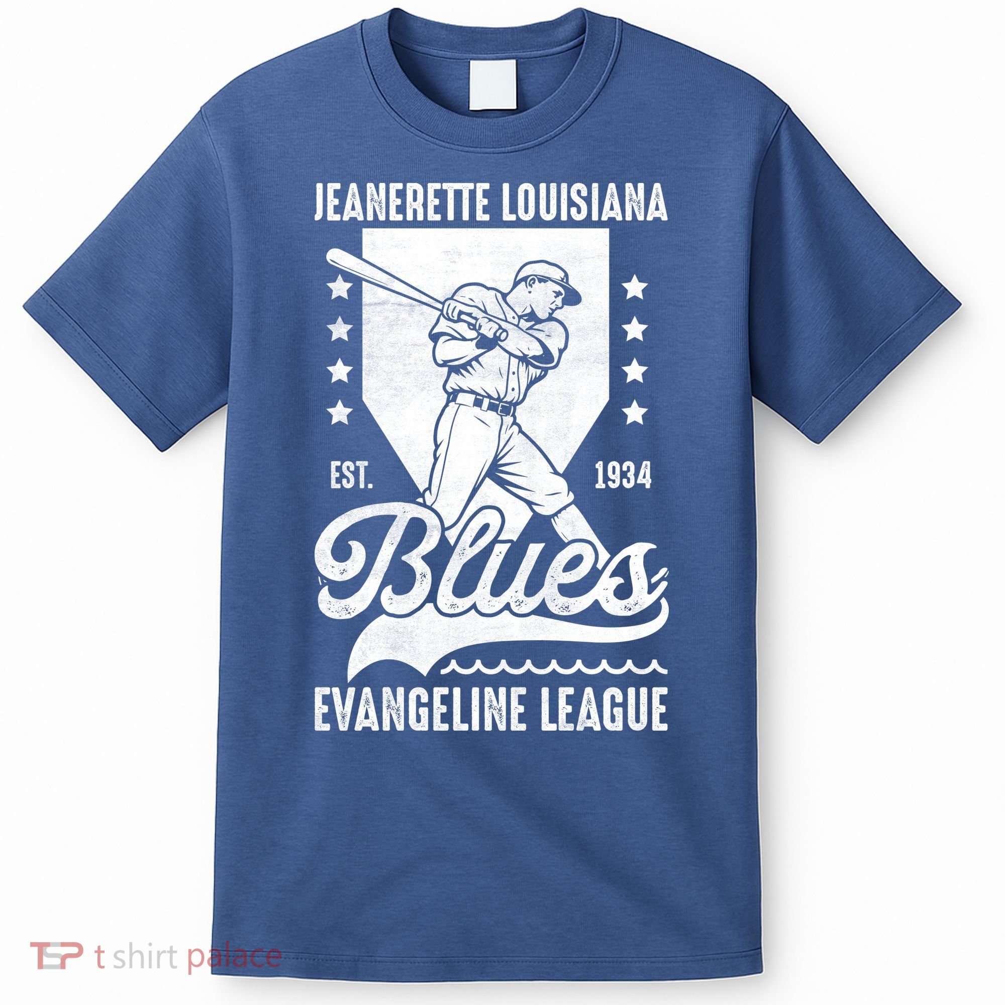 Jeanerette Blues Louisiana Vintage Baseball Team T-Shirt