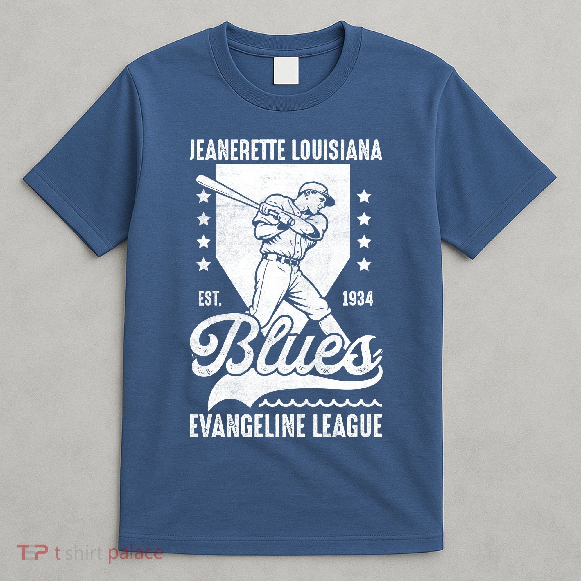Jeanerette Blues Louisiana Vintage Baseball Team T-Shirt
