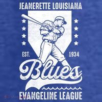 Jeanerette Blues Louisiana Vintage Baseball Team T-Shirt thumb 5