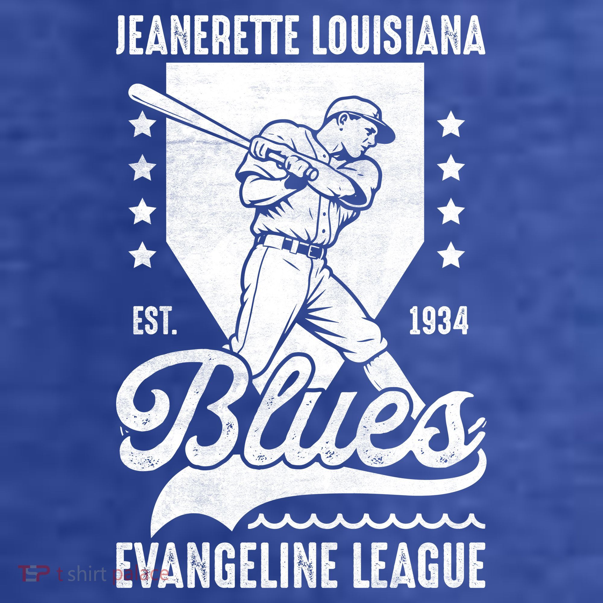 Jeanerette Blues Louisiana Vintage Baseball Team T-Shirt