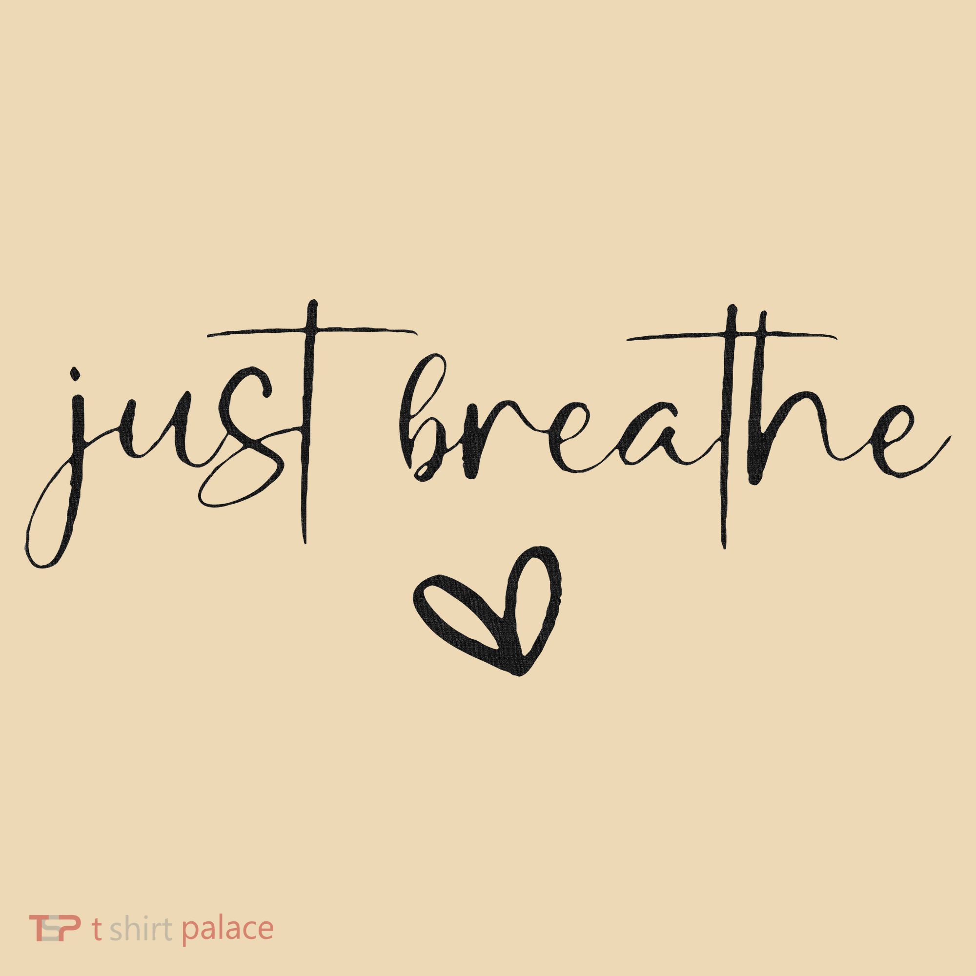 Just Breathe Mental Health Print Tote Bag