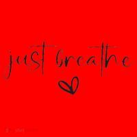Just Breathe Mental Health Print Santa Hat thumb 1
