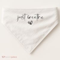 Just Breathe Mental Health Print USA-Made Doggie Bandana thumb 0