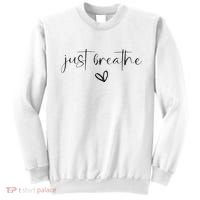 Just Breathe Mental Health Print Sweatshirt thumb 0