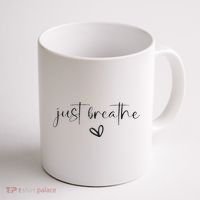Just Breathe Mental Health Print Coffee Mug thumb 1