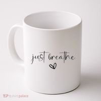 Just Breathe Mental Health Print Coffee Mug thumb 0