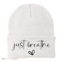 Just Breathe Mental Health Print Beanie thumb 0