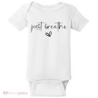 Just Breathe Mental Health Print Baby Bodysuit thumb 0