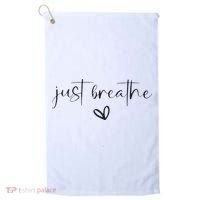 Just Breathe Mental Health Print Golf Towel thumb 0
