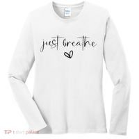 Just Breathe Mental Health Print Women's Long Sleeve Shirt thumb 0