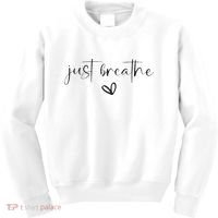 Just Breathe Mental Health Print Kids Sweatshirt thumb 0
