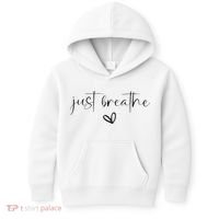 Just Breathe Mental Health Print Kids Hoodie thumb 0