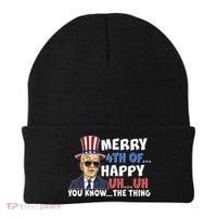 Joe Biden Merry 4th Of Happy Uh You Know The Thing Beanie thumb 0