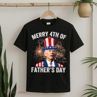 Joe Biden Merry 4th Of Father's Day Funny 4th Of July T-Shirt thumb 2