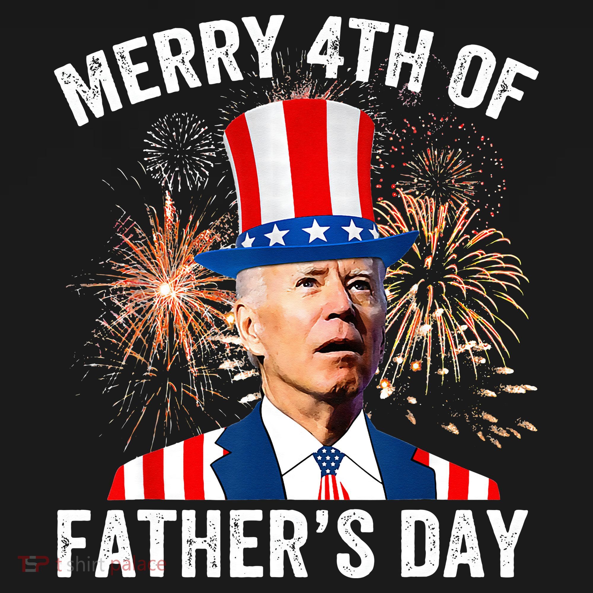 Joe Biden Merry 4th Of Father's Day Funny 4th Of July T-Shirt