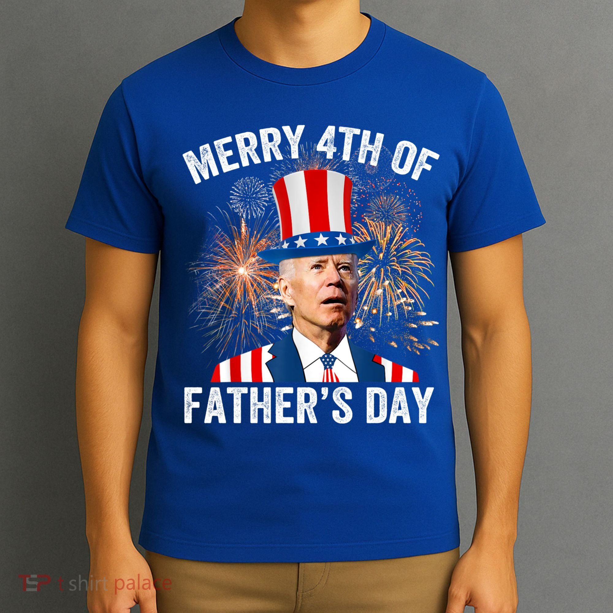 Joe Biden Merry 4th Of Fathers Day Funny 4th Of July T-Shirt