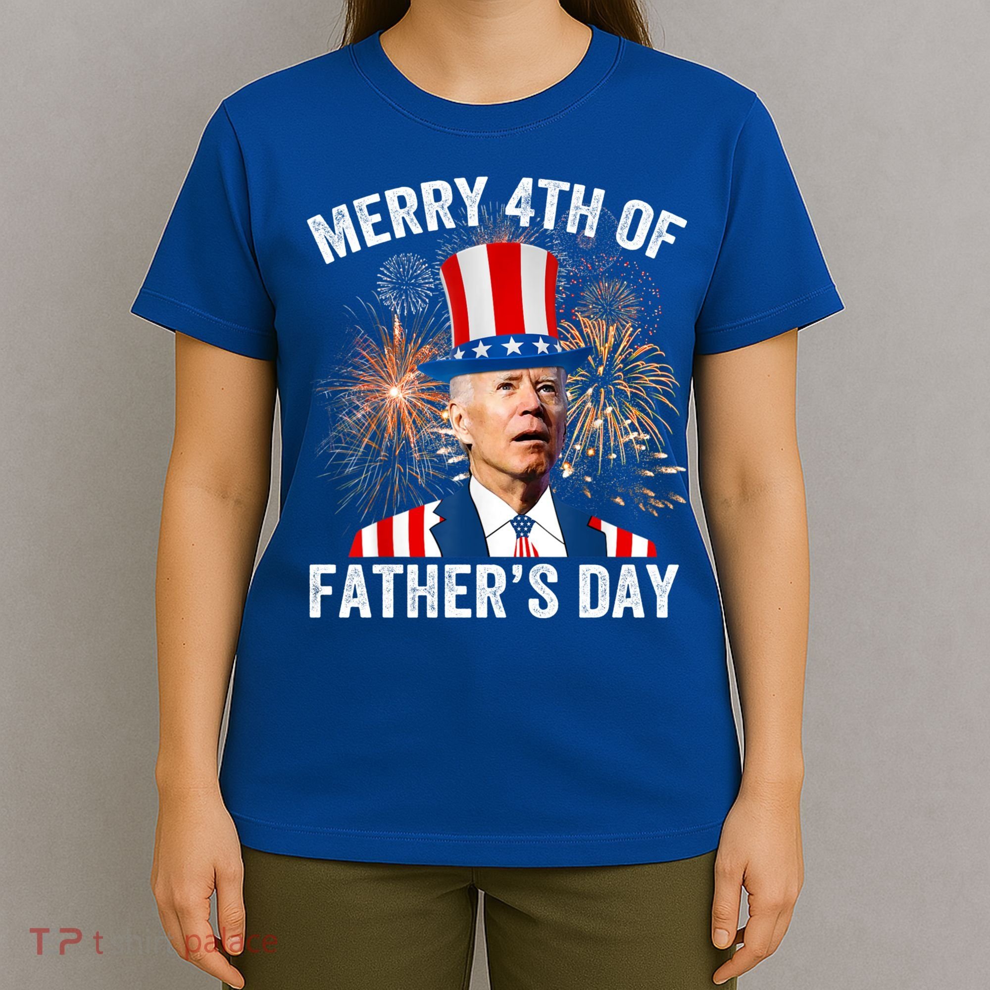 Joe Biden Merry 4th Of Fathers Day Funny 4th Of July T-Shirt