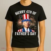 Joe Biden Merry 4th Of Father's Day Funny 4th Of July T-Shirt thumb 3