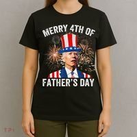 Joe Biden Merry 4th Of Father's Day Funny 4th Of July T-Shirt thumb 4