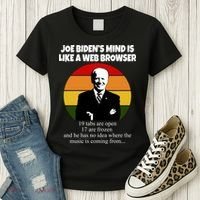 Joe Biden's Mind Is Like A Web Browser Women's T-Shirt thumb 3
