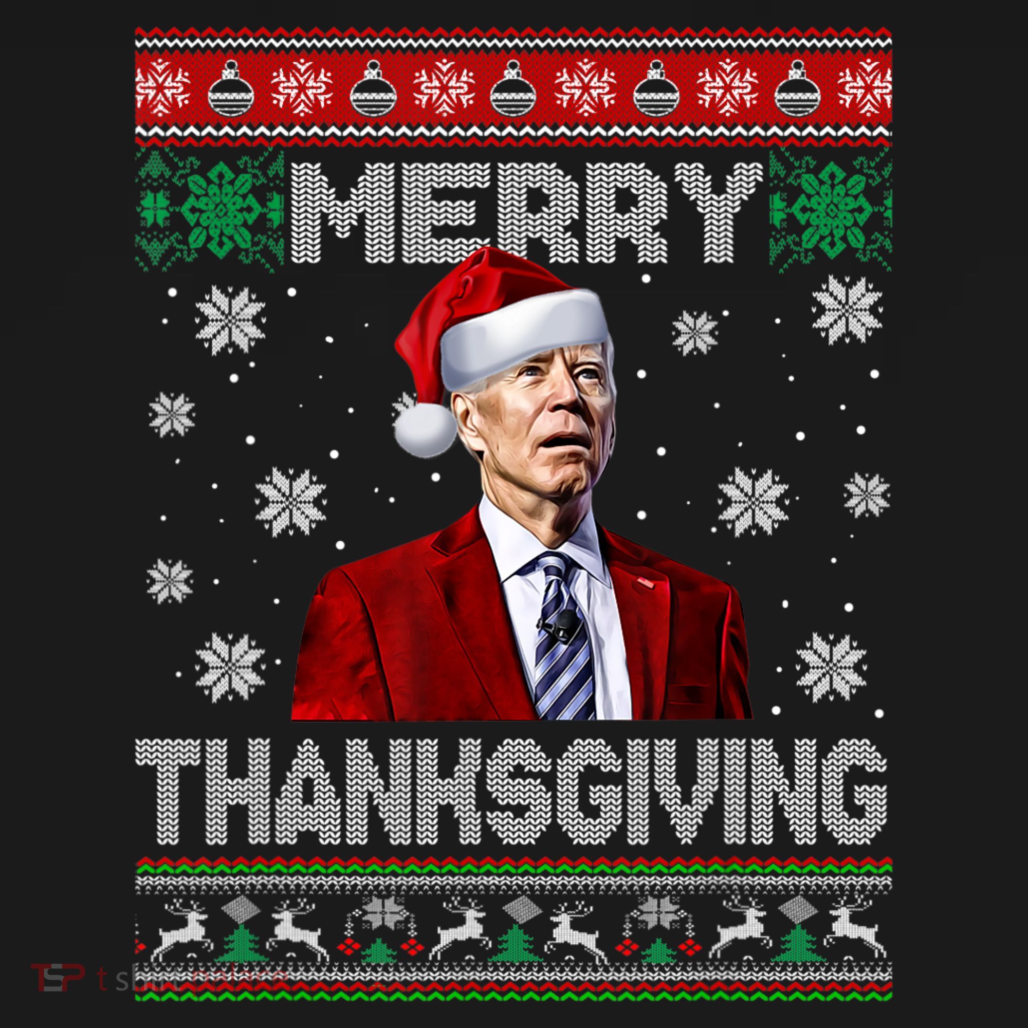 Joe Biden Merry Thanksgiving Trick Or Treat Ugly Xmas Women's Tank Top
