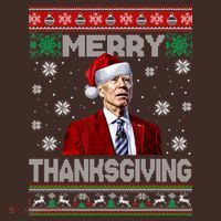 Joe Biden Merry Thanksgiving Trick Or Treat Ugly Xmas Baby Bodysuit thumb 2