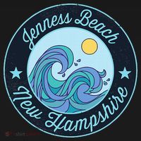 Jenness Beach Nh New Hampshire Souvenir Nautical Surfer Grap Mousepad thumb 1
