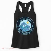 Jenness Beach Nh New Hampshire Souvenir Nautical Surfer Grap Women's Tank Top thumb 0