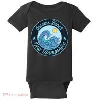 Jenness Beach Nh New Hampshire Souvenir Nautical Surfer Grap Baby Bodysuit thumb 0