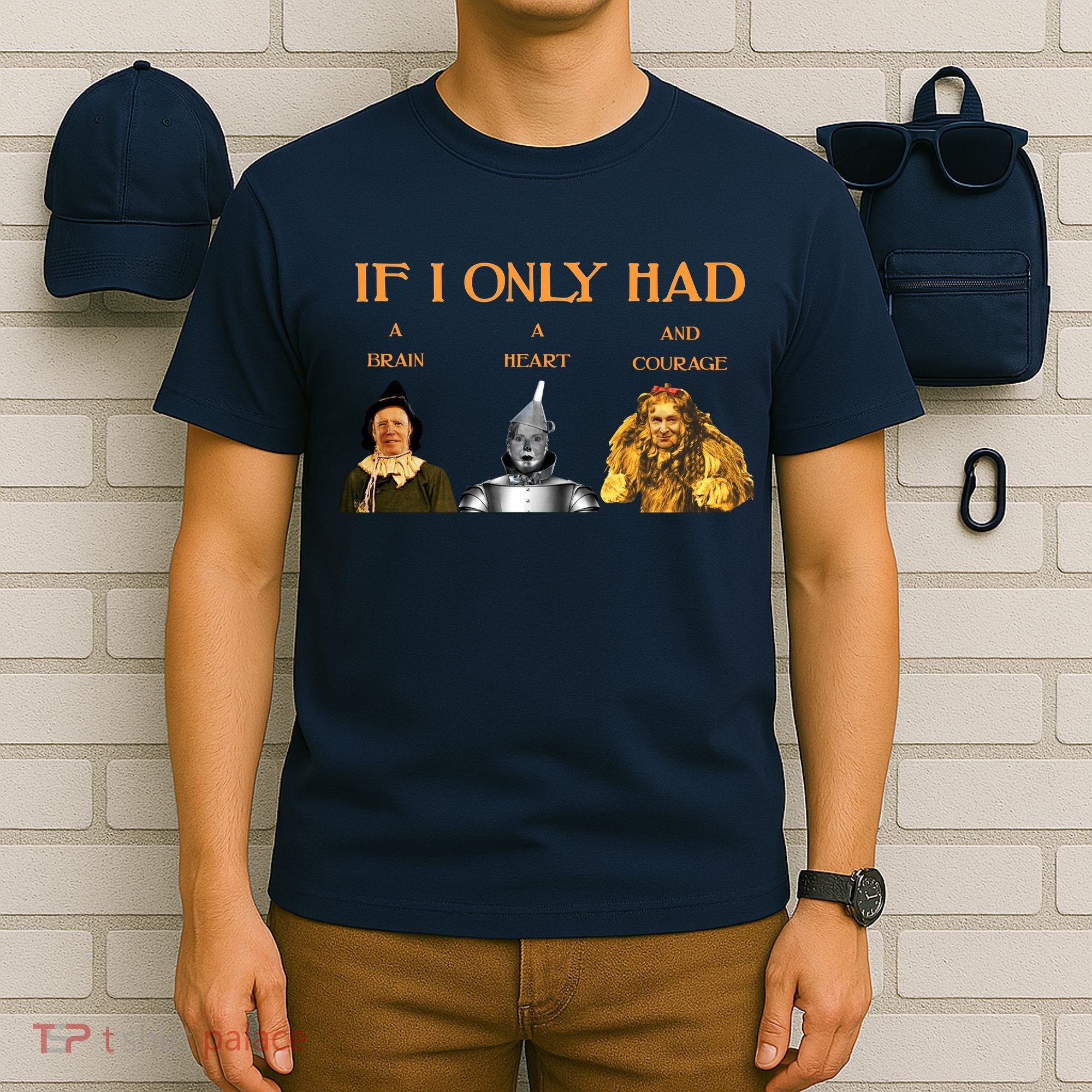 Joe Biden Nancy Pelosi Chuck Schumer Scarecrow Tin Woodman Lion T-Shirt