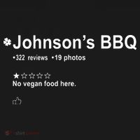 Johnsons BBQ No Vegan Food Here One Star In Back Backpack thumb 2