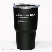 Johnsons BBQ No Vegan Food Here One Star In Back Tumbler thumb 0