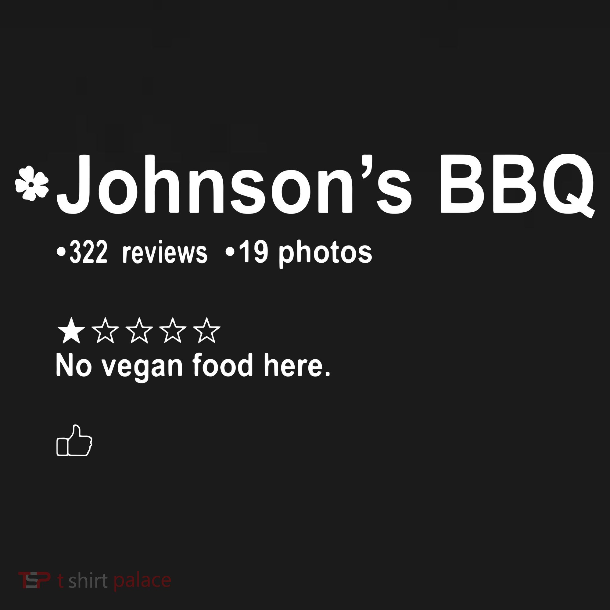 Johnsons BBQ No Vegan Food Here One Star In Back Ornament