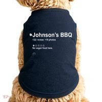 Johnsons BBQ No Vegan Food Here One Star In Back Doggie Tank thumb 0