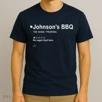 Johnsons BBQ No Vegan Food Here One Star In Back T-Shirt thumb 3
