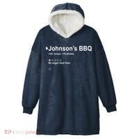 Johnsons BBQ No Vegan Food Here One Star In Back Hooded Wearable Blanket thumb 0