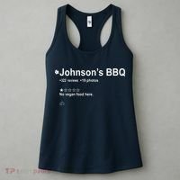 Johnsons BBQ No Vegan Food Here One Star In Back Women's Tank Top thumb 3