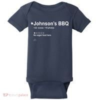 Johnsons BBQ No Vegan Food Here One Star In Back Baby Bodysuit thumb 0