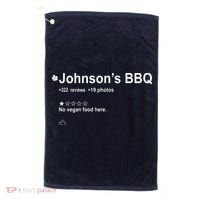 Johnsons BBQ No Vegan Food Here One Star In Back Golf Towel thumb 0