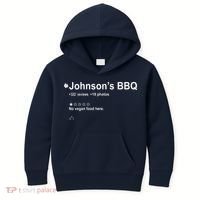Johnsons BBQ No Vegan Food Here One Star In Back Kids Hoodie thumb 0