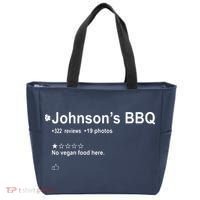 Johnsons BBQ No Vegan Food Here One Star In Back Tote Bag thumb 0