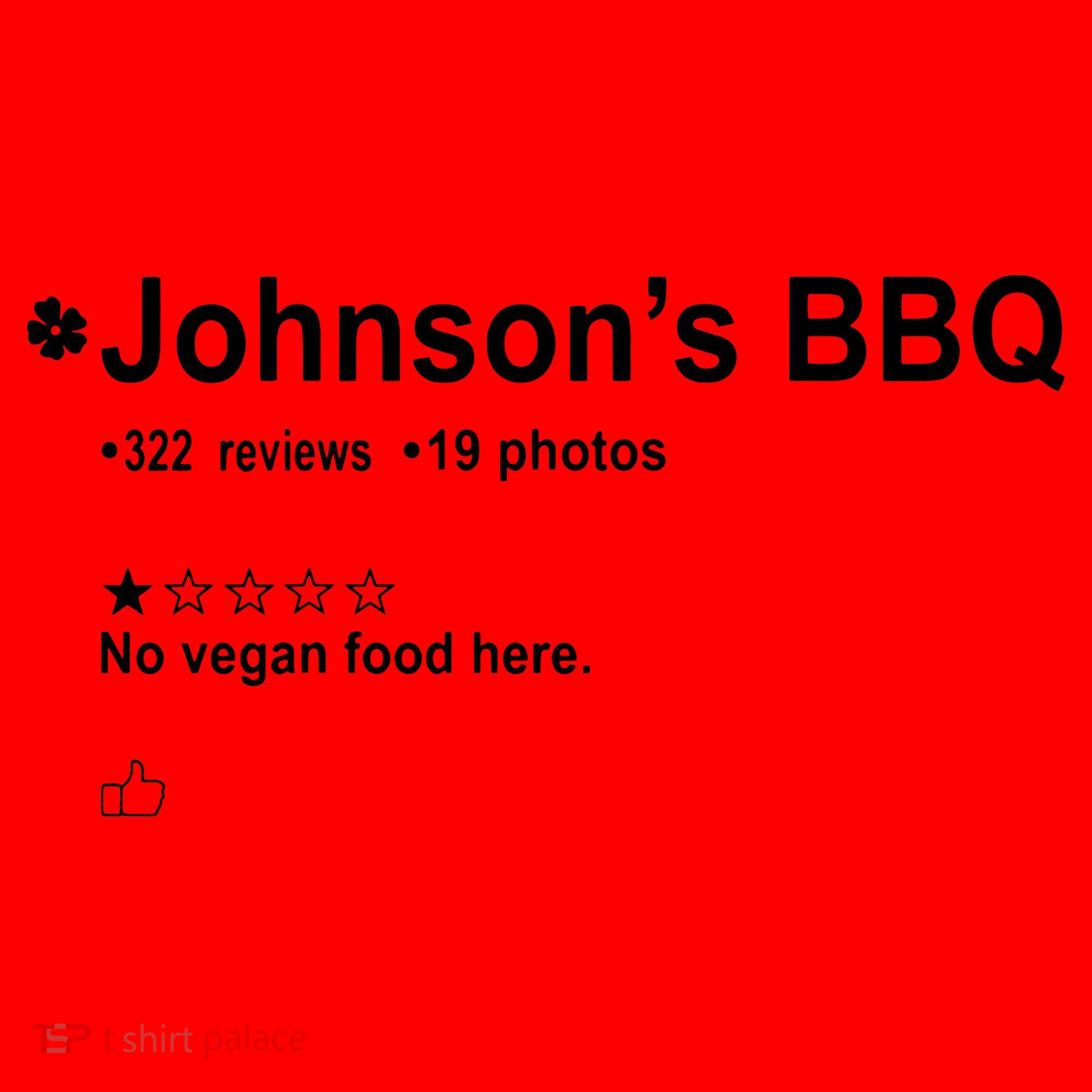 Johnsons BBQ No Vegan Food Here One Star In Back Santa Hat