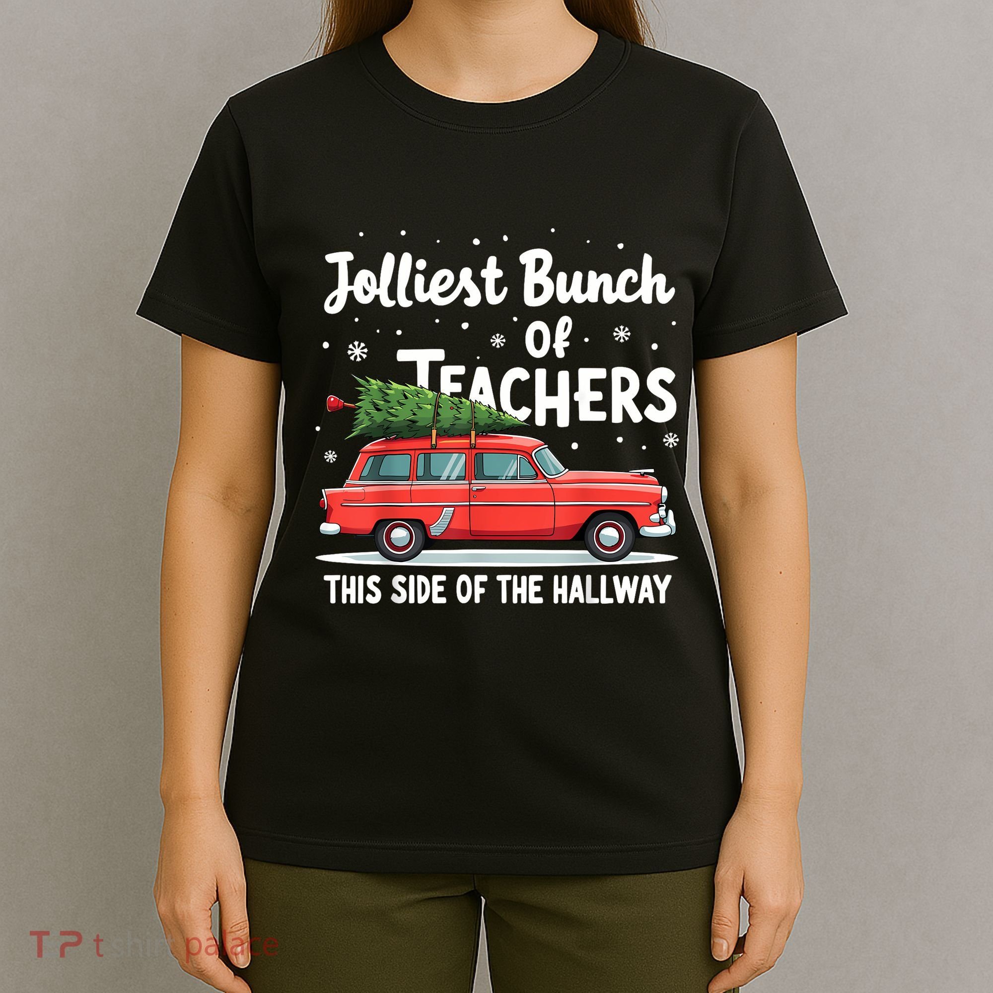 Jolliest Bunch Of Teachers This Side Of The Hallway Xmas Pj T-Shirt