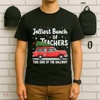 Jolliest Bunch Of Teachers This Side Of The Hallway Xmas Pj T-Shirt thumb 6