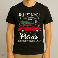Jolliest Bunch Of Paras This Side Of The Hallway Xmas T-Shirt thumb 3