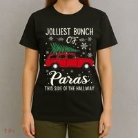 Jolliest Bunch Of Paras This Side Of The Hallway Xmas T-Shirt thumb 4