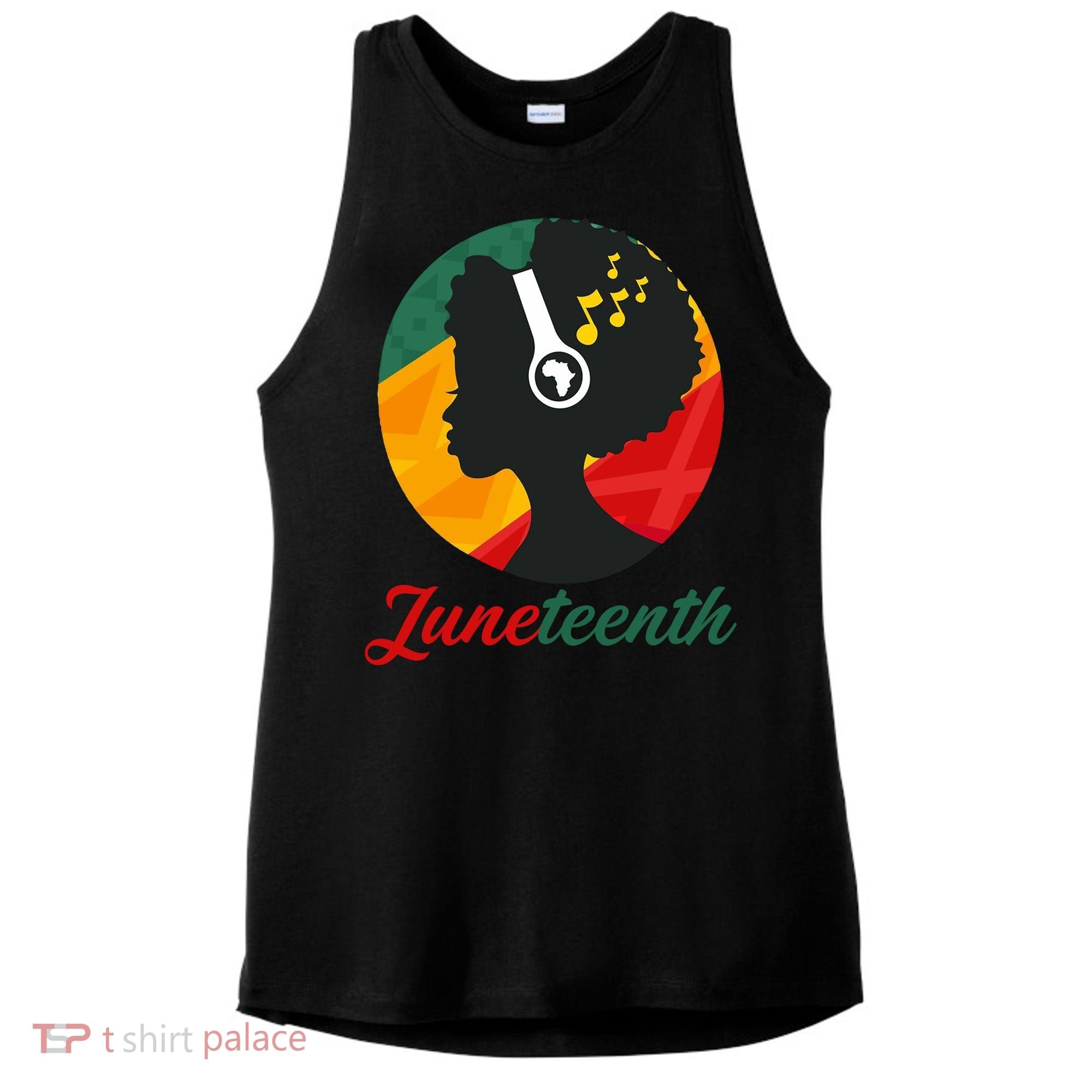 Juneteenth Black Pride Music Ladies PosiCharge Tri-Blend Wicking Tank