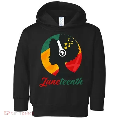 Juneteenth Black Pride Music Toddler Hoodie
