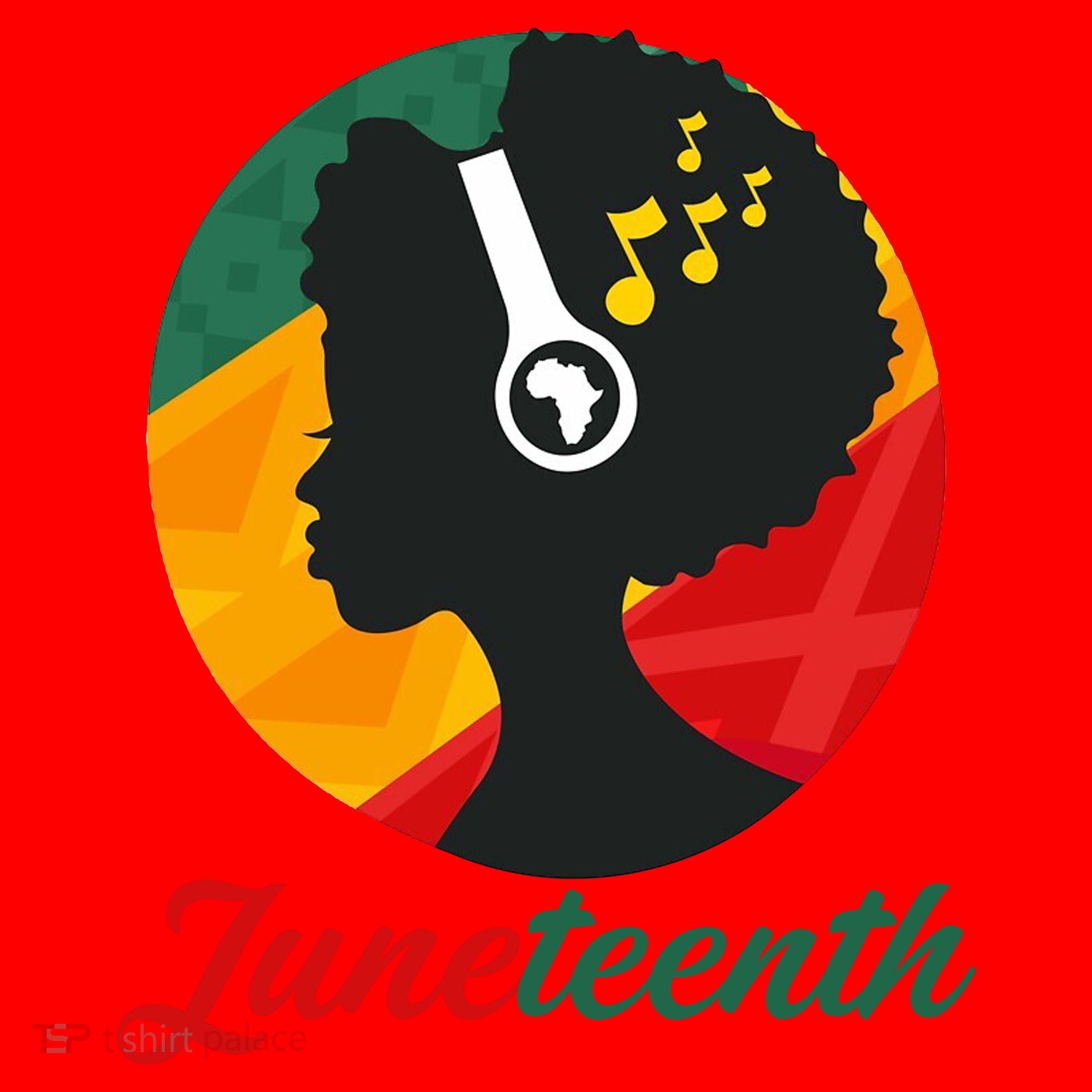 Juneteenth Black Pride Music Santa Hat