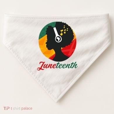 Juneteenth Black Pride Music USA-Made Doggie Bandana